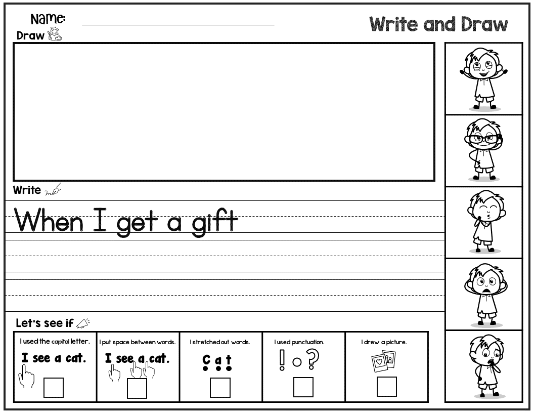 How To Writing Worksheets For Kindergarten