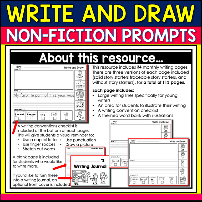 Free Non-Fiction Writing Worksheets For Kindergarten 