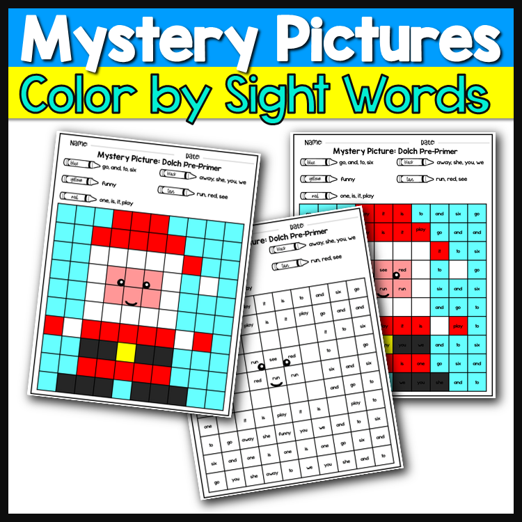 Free Coloring Sight Word Mystery Pictures Printables 