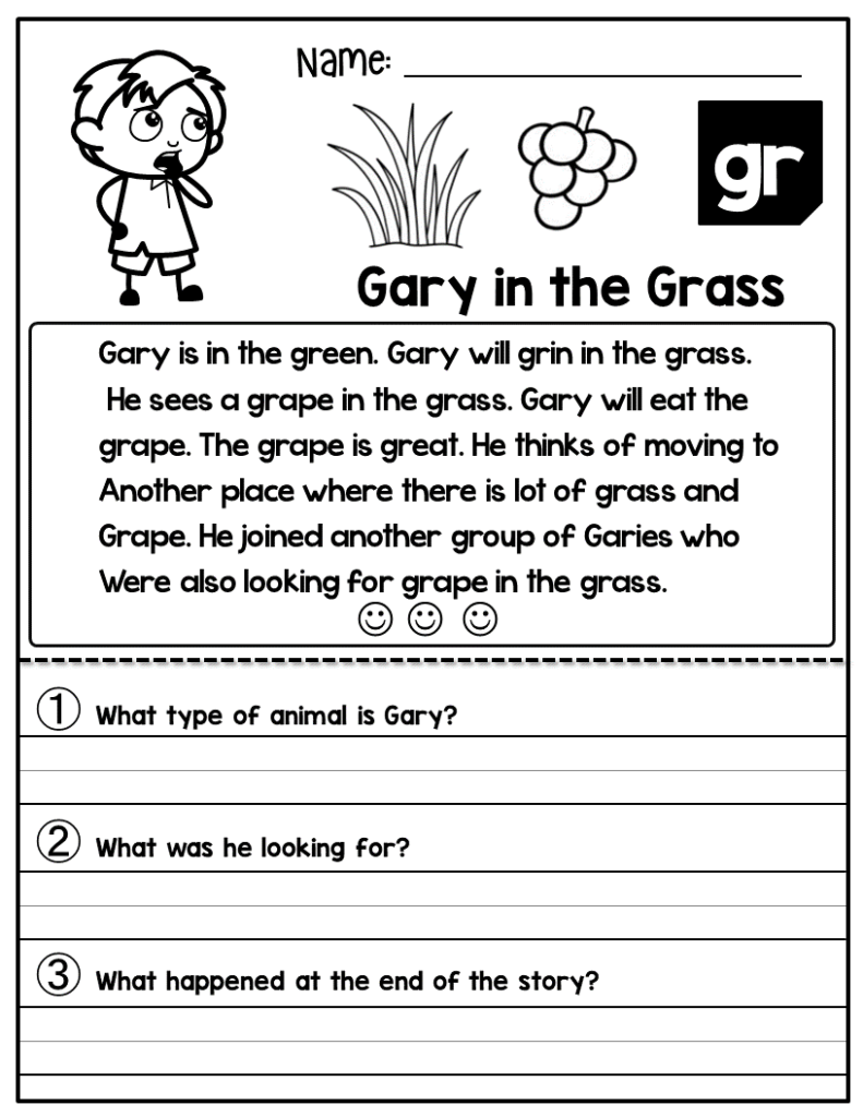 Free Blends & Digraphs Reading Passages Worksheets