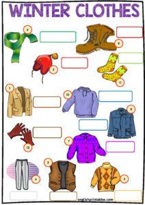 Winter Clothes Worksheet: Why is Teaching Vocabulary so Important ...