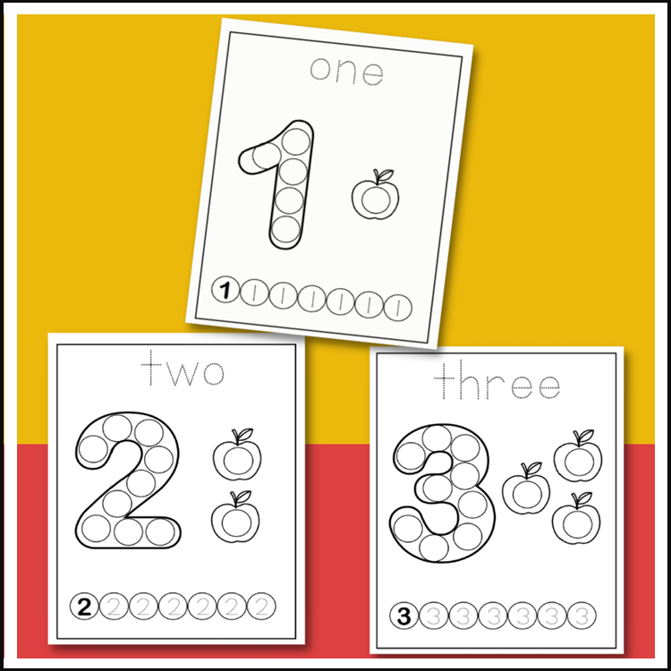 Numbers worksheets are included in another post
