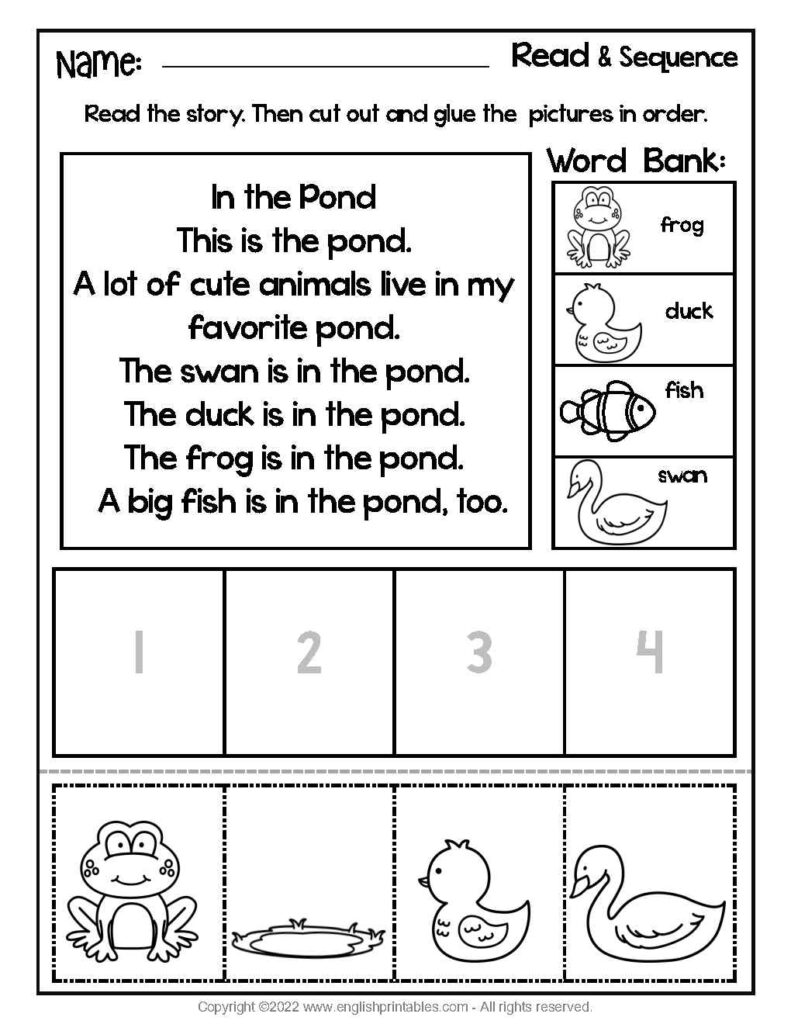 Free Read And Sequence Printable Worksheets - English Worksheets ...