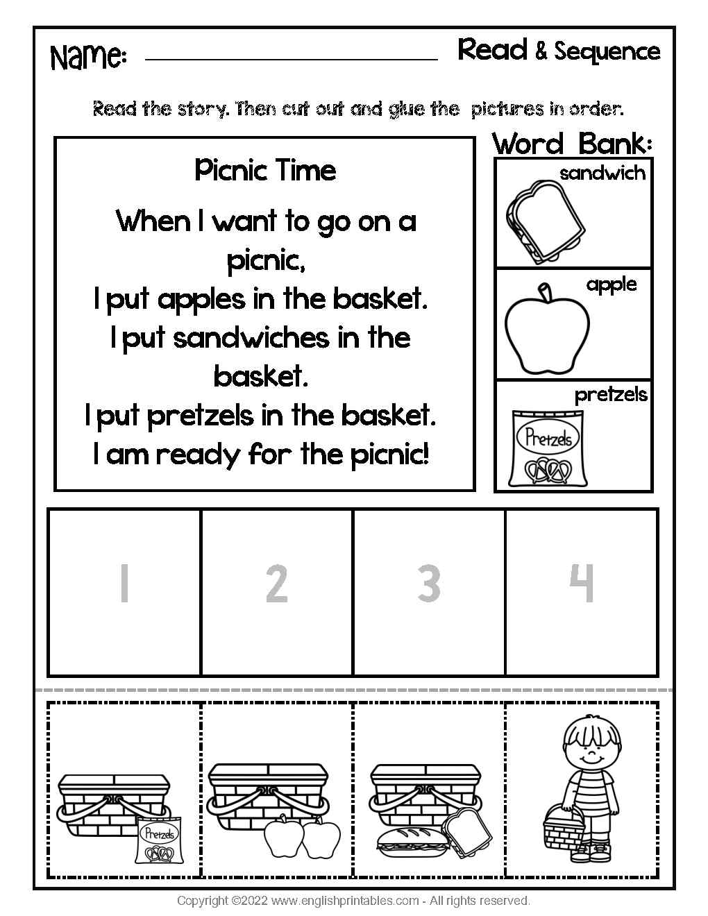 Free Read And Sequence Printable Worksheets