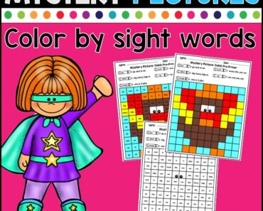 Free Sight Words Worksheets For Beginners: Mystery Pictures
