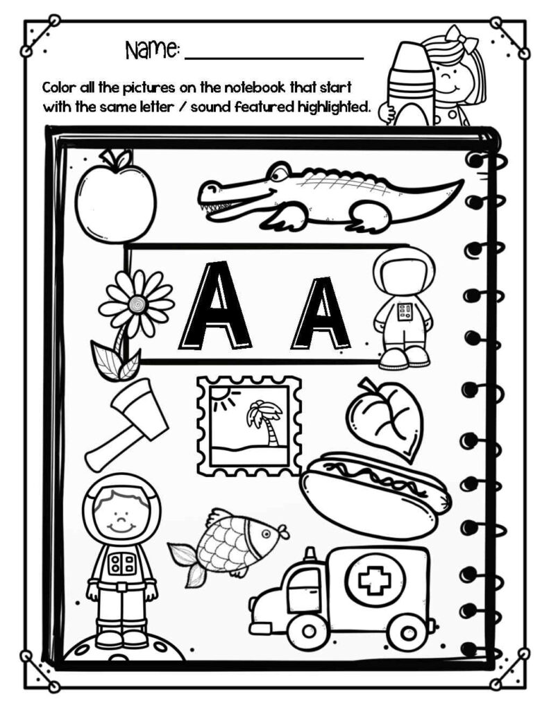 Prek back to school worksheets for free