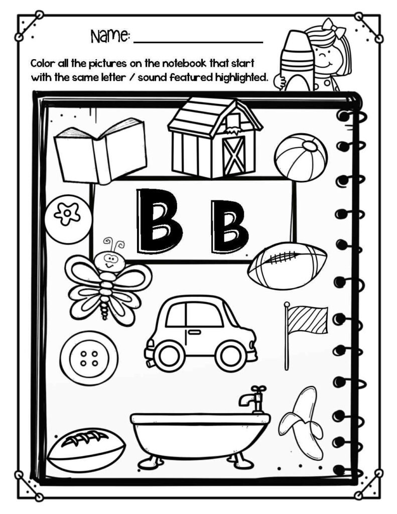 Prek back to school worksheets for free