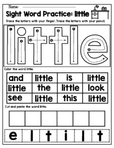 Free Sight Words for Kindergarten