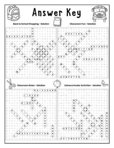 free word search puzzle worksheet back to school