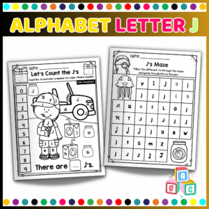 Free Alphabet Worksheets for Kindergarten and Preschoolers: Free Phonics Letter of the Week – Alphabet J
