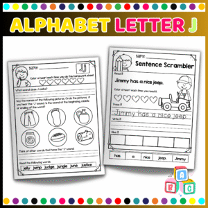 Free Alphabet Worksheets for Kindergarten and Preschoolers: Free Phonics Letter of the Week – Alphabet J