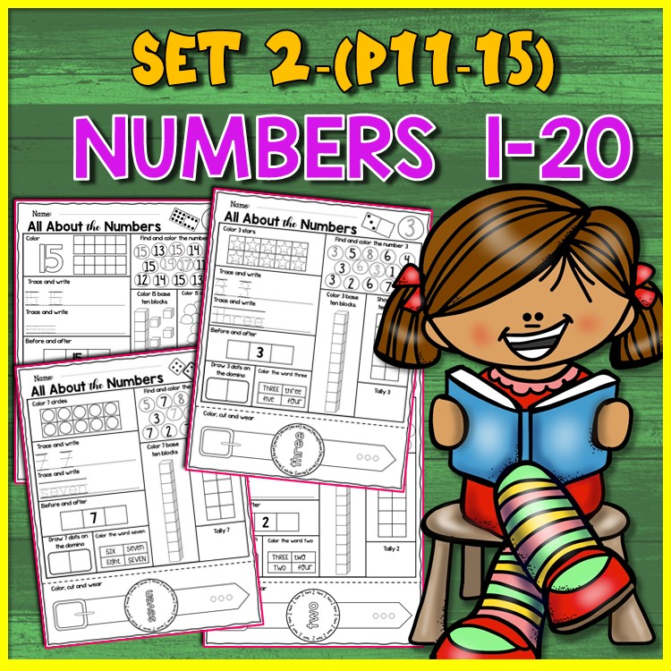 Numbers 11-15 NO PREP Worksheets